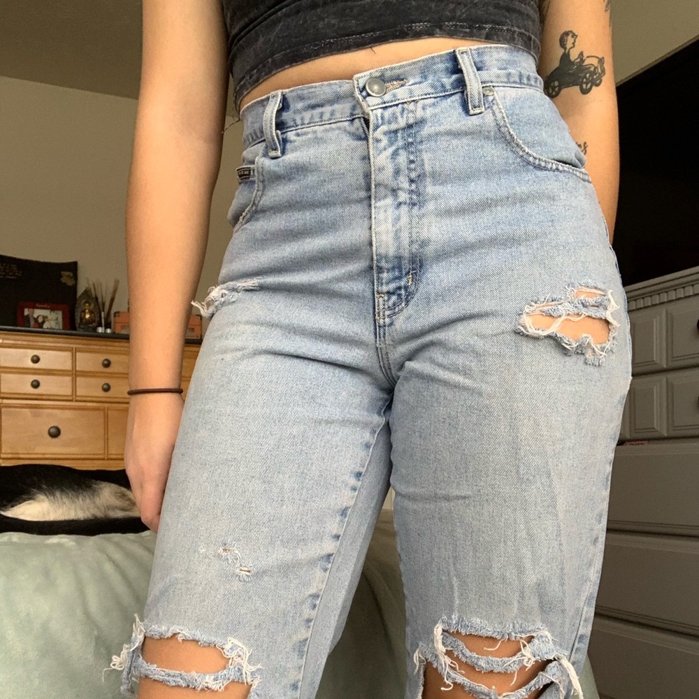 Ripped mom jeans